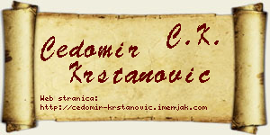 Čedomir Krstanović vizit kartica